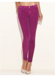 Blugi ultra skinny stretch din catifea reiata