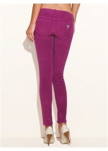 Blugi ultra skinny stretch din catifea reiata