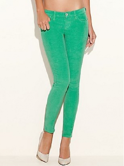 Blugi ultra skinny stretch din catifea reiata