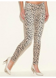 Blugi skinny strech cu print piton