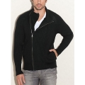 Pulover jacheta cu maneci raglan si fermoar lung intr-o parte
