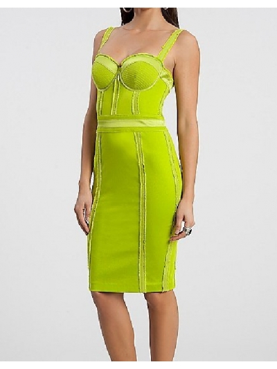 Rochie pana la genunchi, cu corset push-up