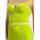 Rochie pana la genunchi, cu corset push-up