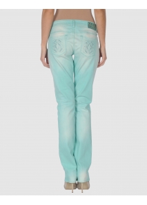 Blugi slim prespalati,cu broderie cu cristale pe buzunare