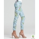 Blugi skinny cu imprimeu floral