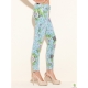 Blugi skinny cu imprimeu floral