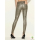 Blugi ultra skinny metalici, cerati, cu aspect de piele