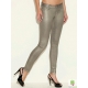 Blugi ultra skinny metalici, cerati, cu aspect de piele
