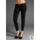 Pantaloni ultra skinny cu buzunare cargo si aspect de piele