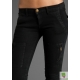 Pantaloni ultra skinny cu buzunare cargo si aspect de piele