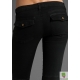 Pantaloni ultra skinny cu buzunare cargo si aspect de piele