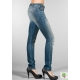 Blugi ultra skinny cu rupturi, prespalati