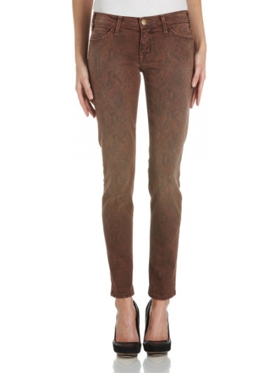Blugi skinny pana la glezne, animal-print