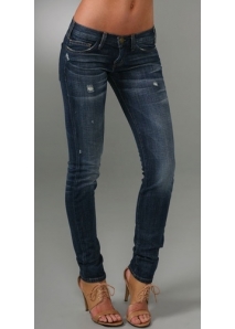 Blugi skinny cu rupturi