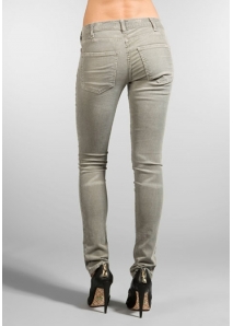Colanti din denim subtire, ultra skinny, decolorati cu aspect de marmura