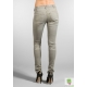 Colanti din denim subtire, ultra skinny, decolorati cu aspect de marmura