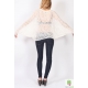 Top din dantela cu model floral cu maneci "aripi de liliac"