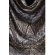 Top imprimat cu guler drapat si textura de piele intoarsa