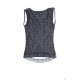 Top imprimat cu guler drapat si textura de piele intoarsa