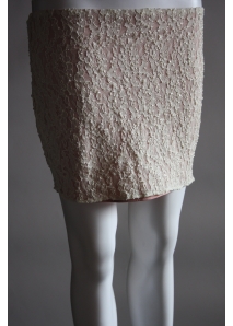 Fusta mini reversibila, din dantela elastica