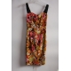 Rochie bodycon din matase cu print floral si corsaj 