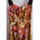 Rochie bodycon din matase cu print floral si corsaj 