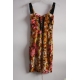 Rochie bodycon din matase cu print floral si corsaj 