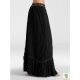 Fusta gypsy maxi, cu volane si paiete metalice