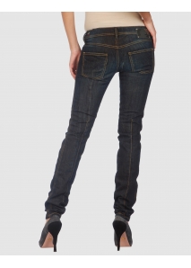 Blugi skinny prespalati, cu talie foarte joasa