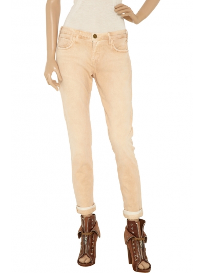 Blugi skinny pana la glezne, cu manseta rulata 