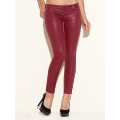 Blugi ultra skinny, cerati, cu aspect de piele