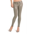 Blugi skinny, ultra glossy, cu aspect de piele