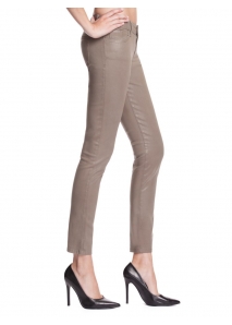 Blugi skinny, ultra glossy, cu aspect de piele