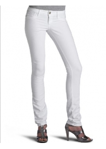 Blugi ultra skinny, cerati, cu aspect de piele