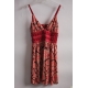 Rochie babydoll din matase naturala, cu print tribal abstract