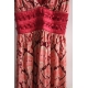 Rochie babydoll din matase naturala, cu print tribal abstract