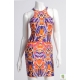 Rochie bandage cu decupaje la spate si print digital