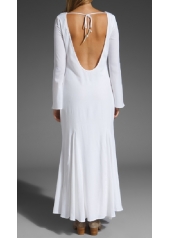 Rochie maxi decupata adanc la spate