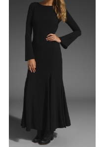 Rochie maxi decupata adanc la spate