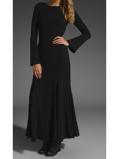 Rochie maxi decupata adanc la spate