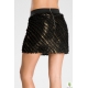Fusta scurta texturata, din matase si lurex