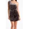 Rochie asimetrica, din catifea