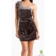 Rochie asimetrica, din catifea