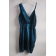 Rochie asimetrica din chiffon, cu print de pene