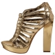 Sandale din piele cu platforma, gladiator
