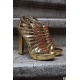 Sandale din piele cu platforma, gladiator