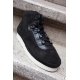 Ghete sport din piele, cu elemente hiker