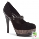 Pantofi pumps din piele, Mary-Jane, cu platforma supradimensionata