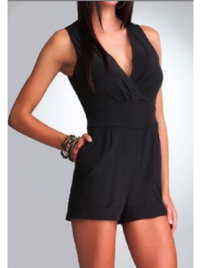 Salopeta sailor din matase, cu pantaloni scurti cu manseta