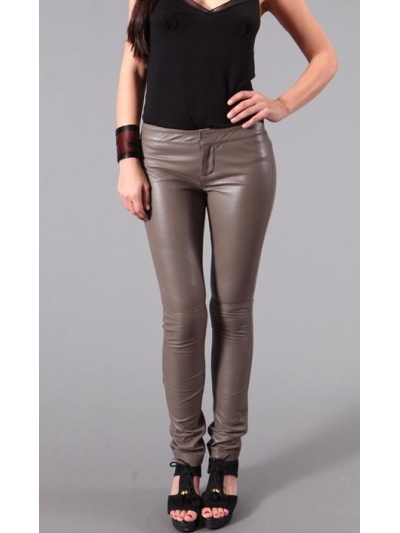 Pantaloni skinny din piele naturala